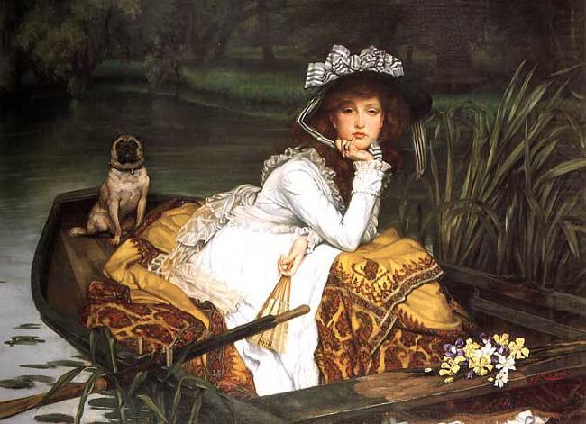 James Tissot Young Lady in a Boat. china oil painting image
